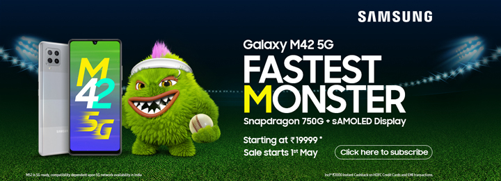 सैमसंग ने लॉन्च किया #FastestMonster गैलेक्सी M42 5G, भारत में कंपनी का सबसे अफोर्डेबल 5G स्मार्टफोन