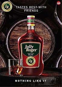 एबीडी ने उत्तर प्रदेश और राजस्थान में जॉली रोजर रम (Jolly Roger Rum) लॉन्च किया