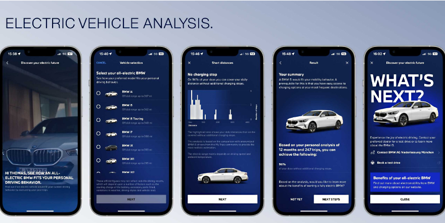 New functions, extensive updates: My BMW App offers decision-making tool for switching from combustion engine to electric power