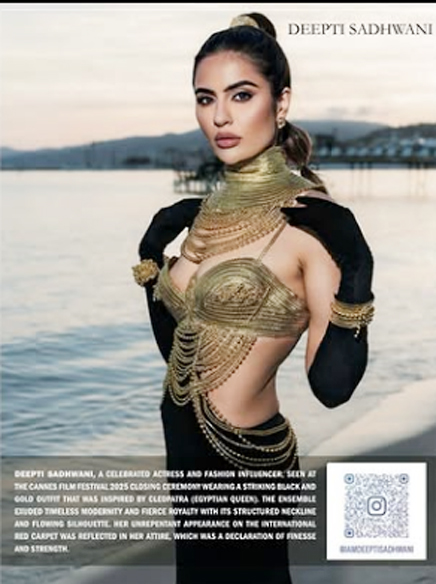 From Cannes to Dubai: Deepti Sadhwani Establishes Herself as the Face of Indian Radiance on Global Runways